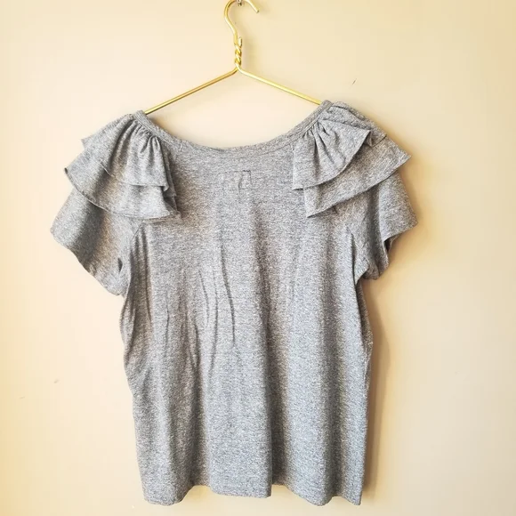 Current Elliott | The Double Ruffle Tee Medium - Picture 4 of 6